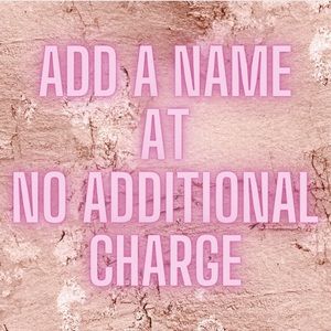 Personalize with your name.